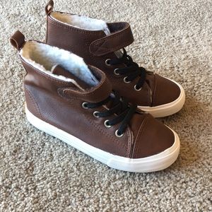 NEW Kids H&M Brown Sneaker Boots Size 9.5